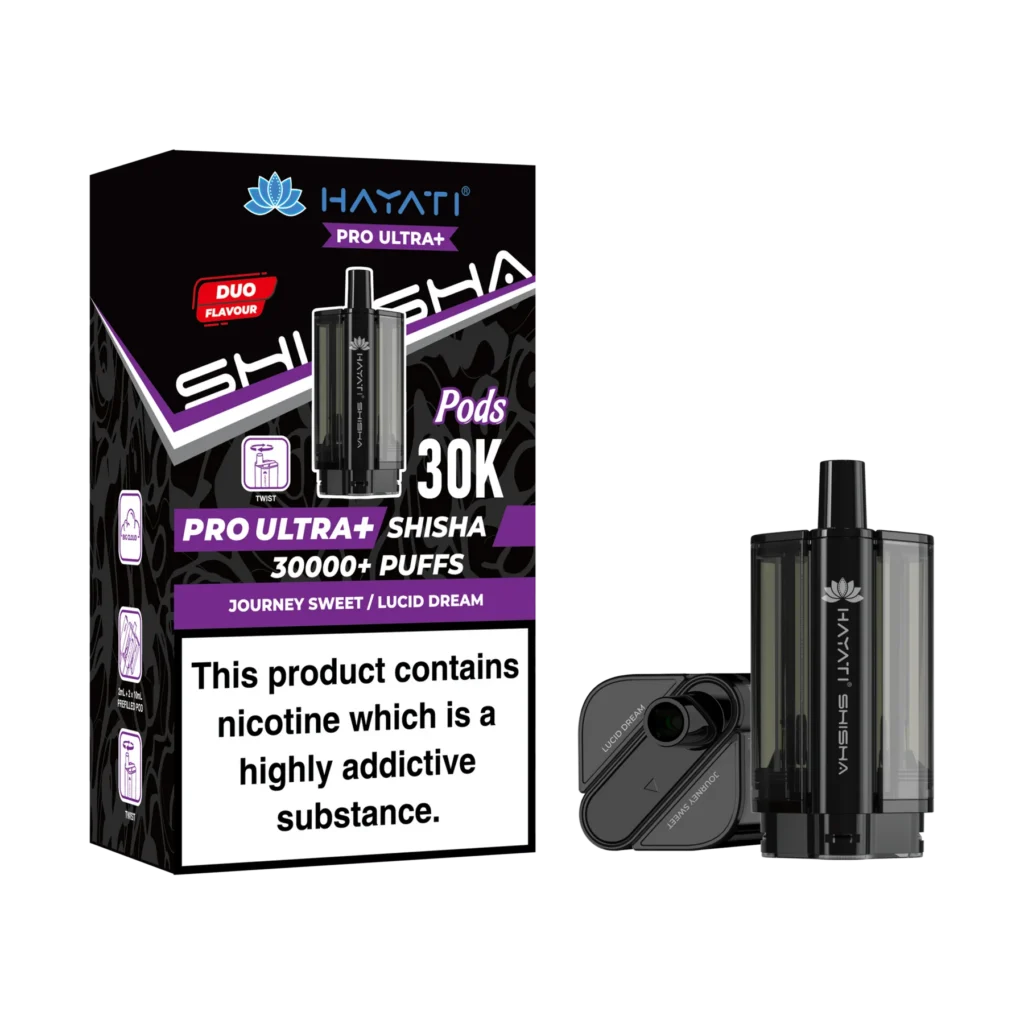 Hayati Pro Ultra+ 30K Shisha Replacement Pods – Pack of 5